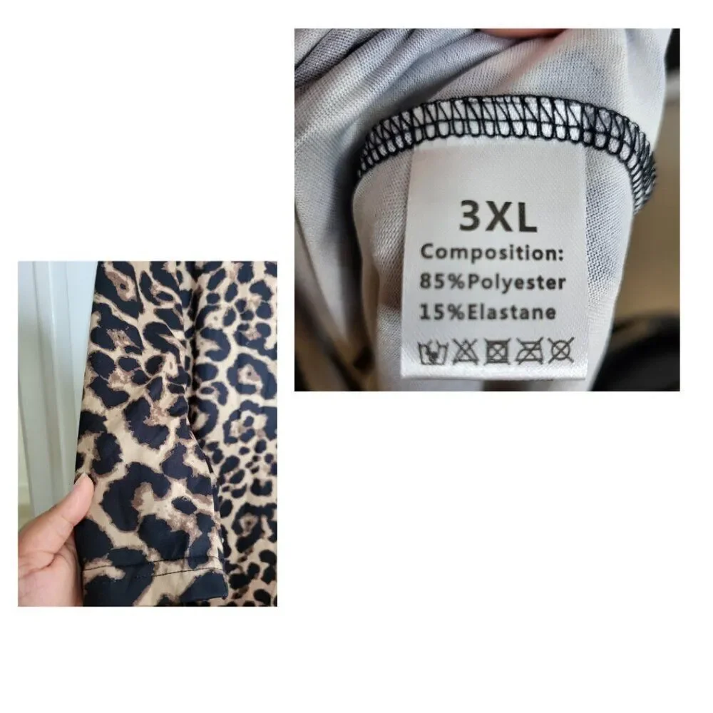 Women's Animal Print Plus Size Dress    RJ0503C - Picture 3 of 3